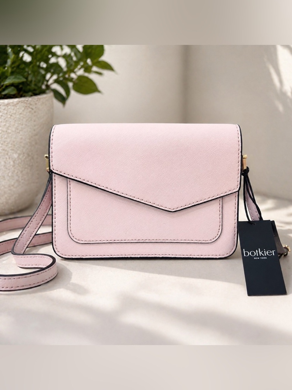 Botkier Cobble Hill Leather Belt Bag Crossbody Shell Pink NWT